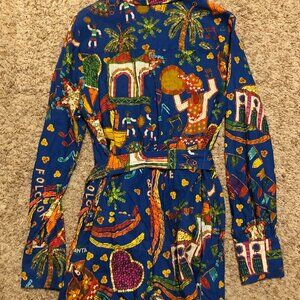 FARM Rio Folk Party Belted Romper Size Small New With Tags